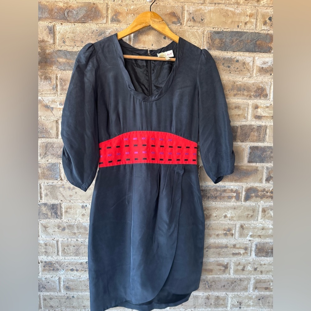 Frock! By Tracy Reese Elegant Black and Red Silk Dress Size 6